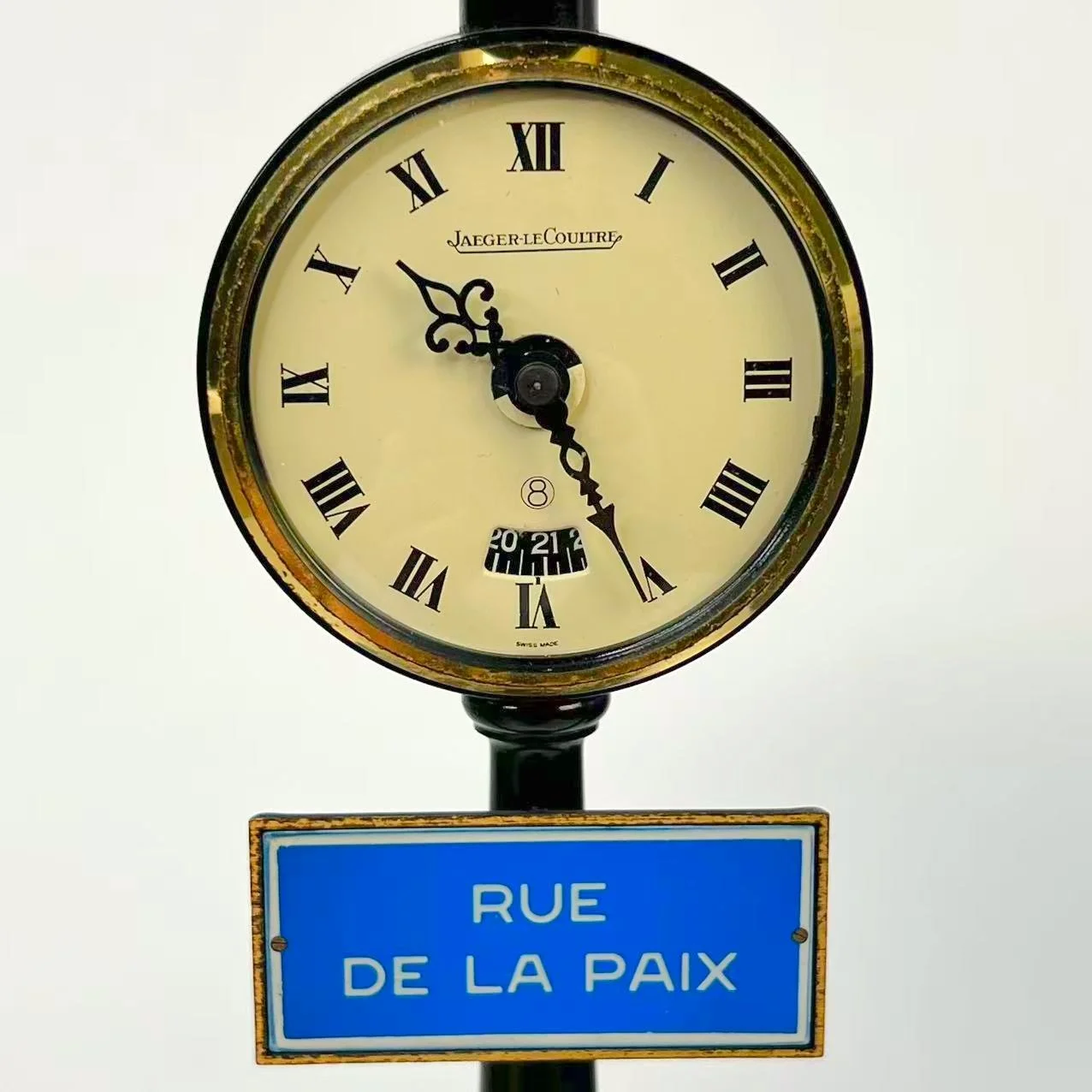 ジャガールクルト アンティーク 置時計 RUE DE LA PAIX 街灯 Jaeger-LeCoultre Rue de la Paix Vintage Street-Lamp Alarm Desk Clock